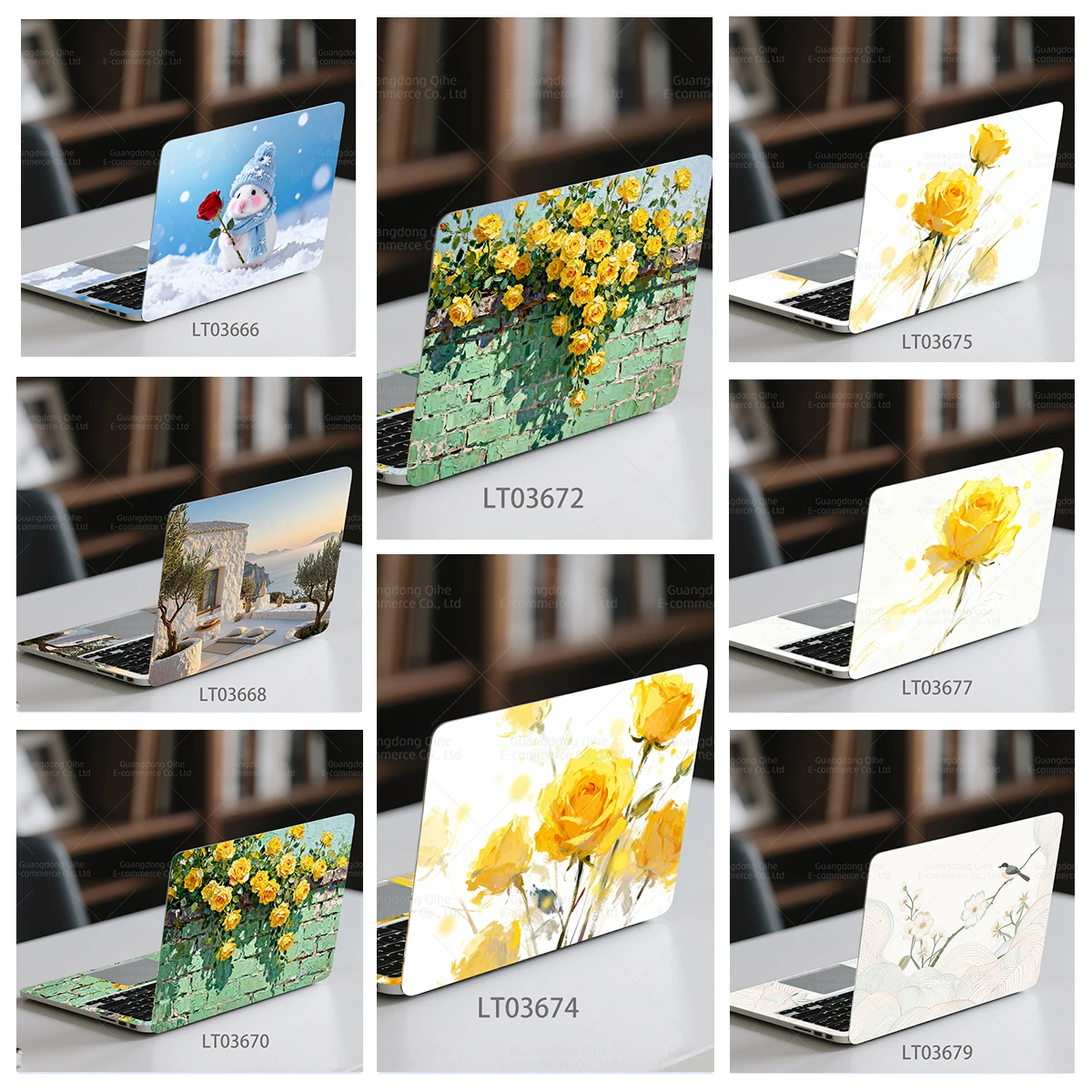 

2 Sheets Self-adhesive PVC Notebook Stickers, Winter Lovely Pets with Special Scenery, Waterproof Scratch-proof
