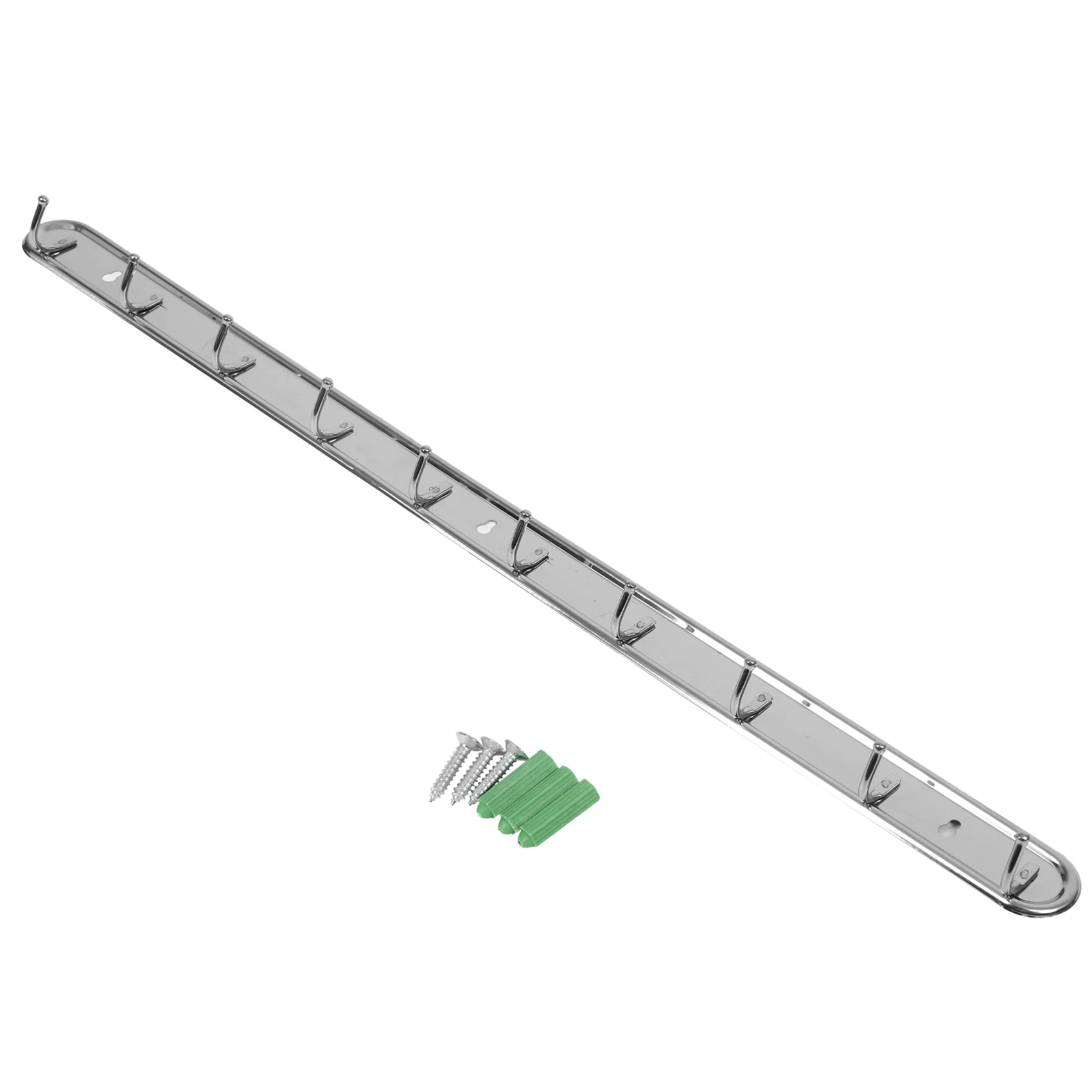 

AB35-3Pcs 24-дюймовый длинный настенный крючок из нержавеющей стали с 10 вешалками для сумки для одежды