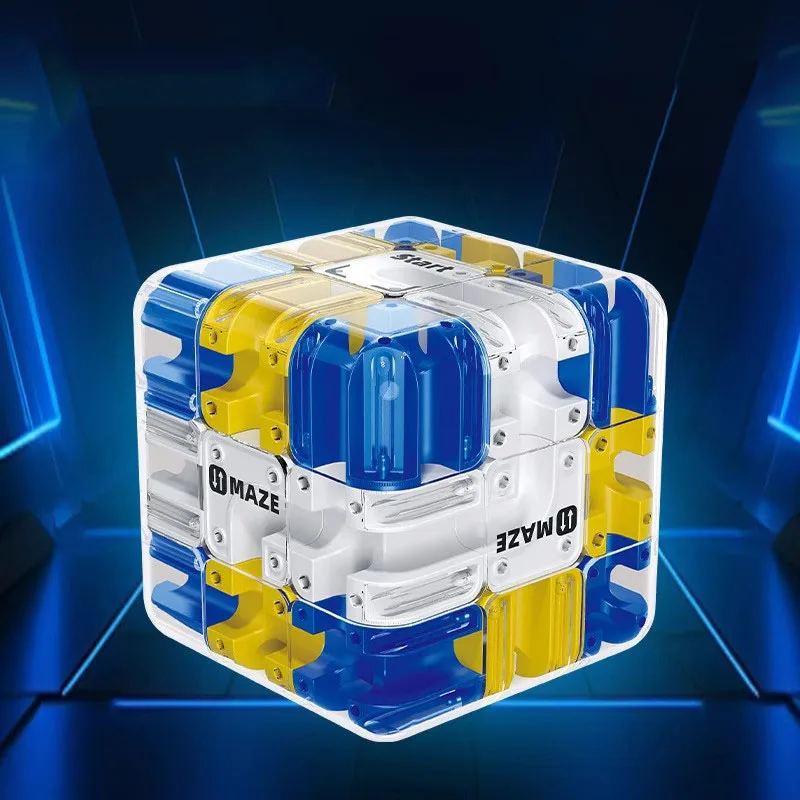ثلاثية الأبعاد المتاهة المكعب السحري ستة جوانب شفافة لغز سرعة مكعب مكعبات المتاهة لعب للأطفال ألعاب تعليمية حفلة عيد ميلاد هدية #3
