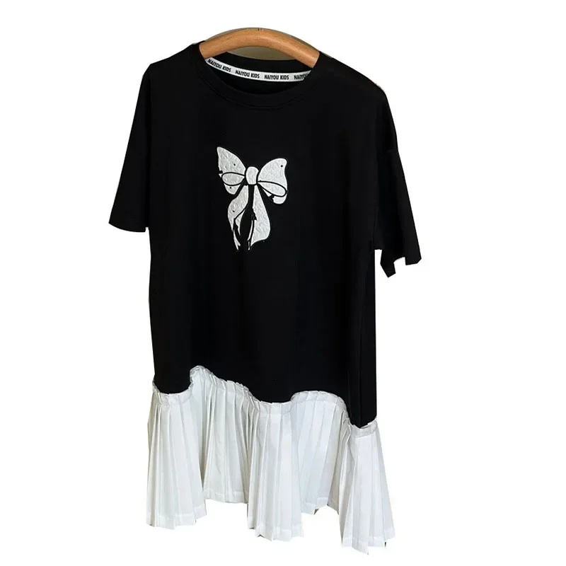 جديد 2025 فساتين صيفية كبيرة للفتيات 2 3 4 5 6 7 8 9 10 11 12 سنة ملابس أطفال قميص تنورة مجموعة فستان حفلات للفتيات المراهقات #5