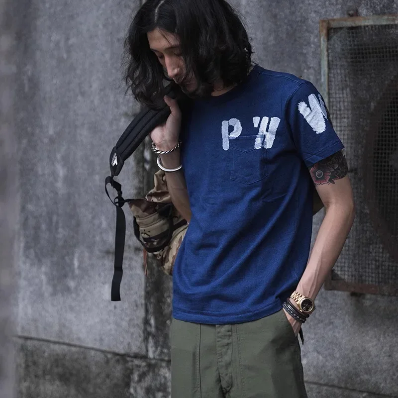 2025 Bronson PW (Prisoner Of War) Short Sleeve Pocket T-Shirt Slub Yarn Cotton Tee Men