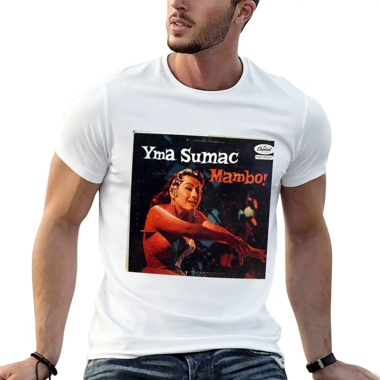

Yma Sumac, Mambo, Exotic, Exotica, Latin, 50's, Lounge T-Shirt man t shirts graphic man t shirt heavy cotton T-Shirt