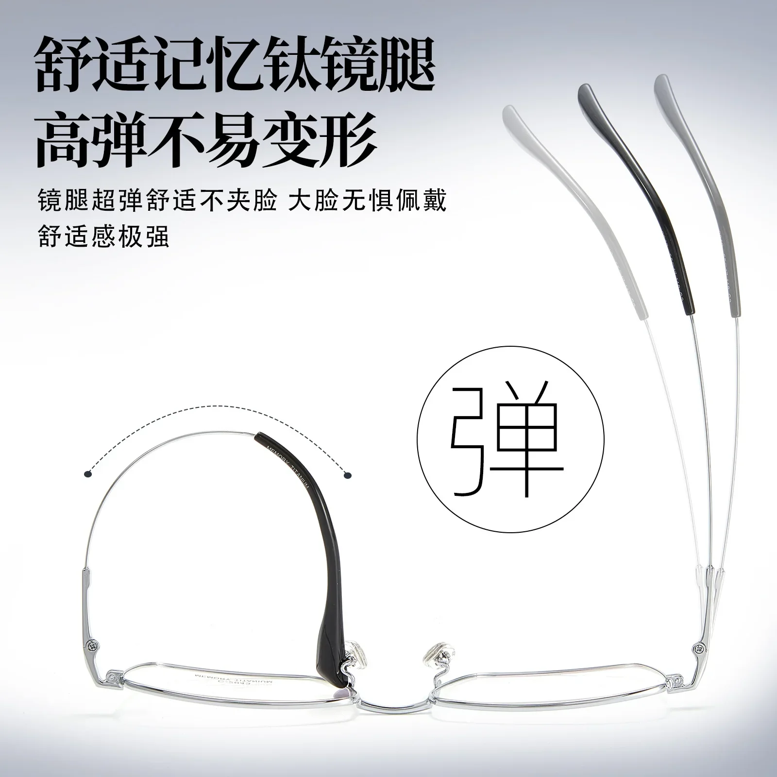 نظارات طبية للرجال نظارات قراءة تقدمية متعددة البؤر إطار كبير للوجه الكبير عدسات فوتوكروميك لقصر النظر #4