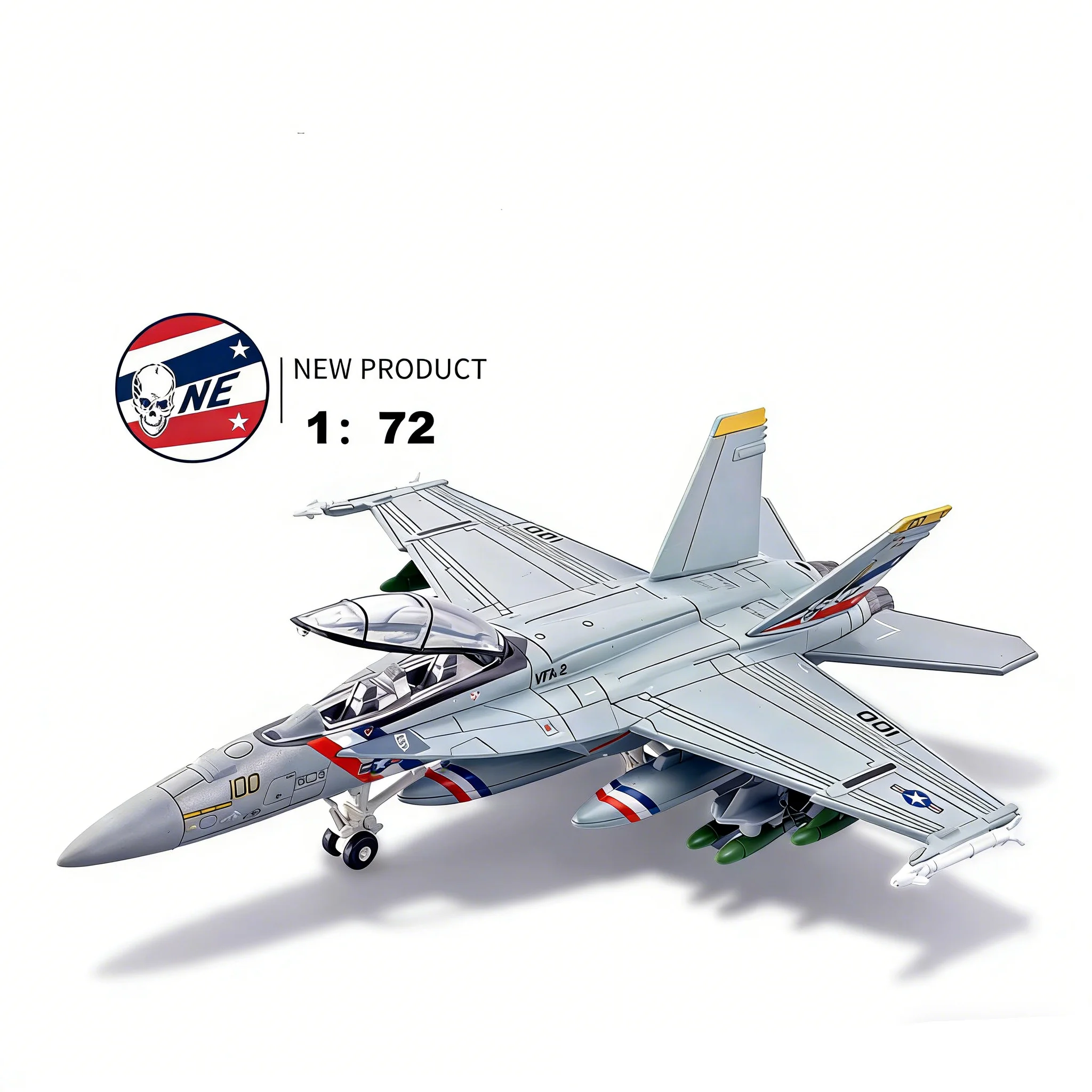 

New Toy Planes 1:72 Scale Aircraft F/A-18 Hornet Bounty Hunter Vfa-2 Plastic Toys For Boy Diecast Model Airplanes Collectible