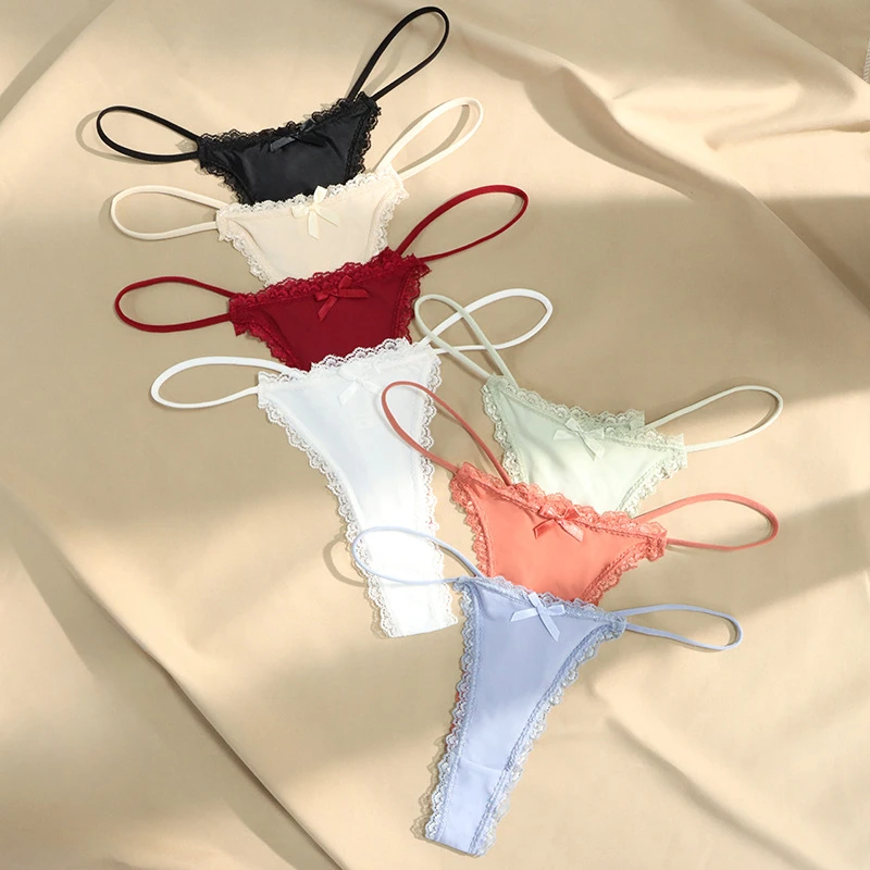 Women New Panties ForThin and Sexy Lace Thongs Breathable Cotton Lingerie with Low Waist Sign for Enhanced Comfort Seamless Sexy