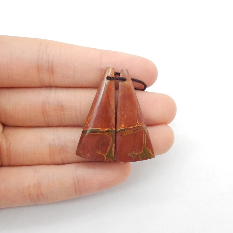 

Natural Multi-Color Picasso Jasper Triangle Dangle Earring Beads Front Drilled 35x15x4mm 5.7g for Jewelry Making