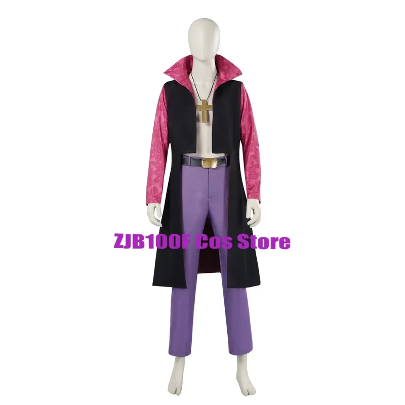 Dracule Mihawk Cosplay Anime Piece Steven John Ward Men Jacket Pants Belt Outfits Halloween Carnival Fantasia Disguise Suit&J1