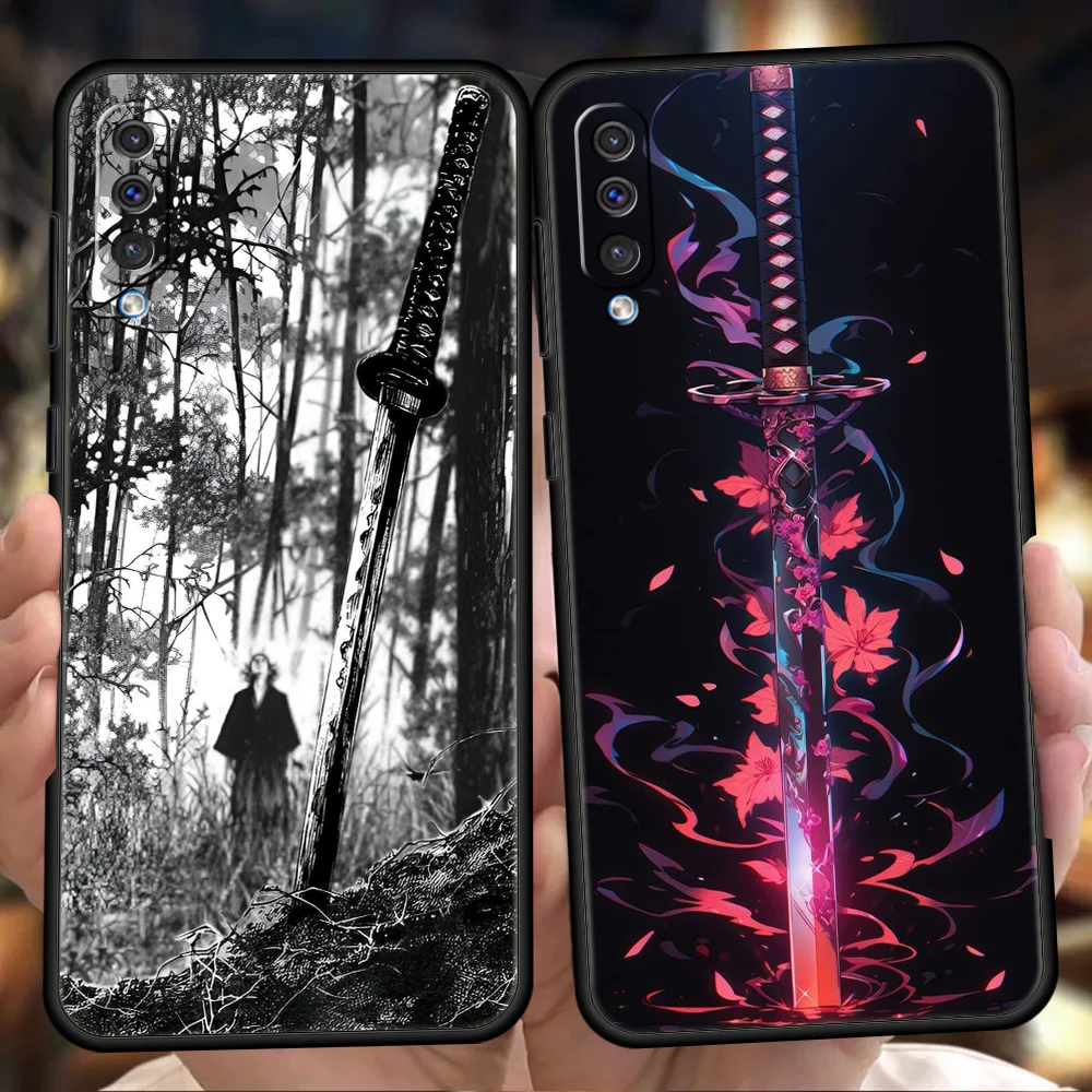 Phone Case for Samsung Galaxy A56 A36 A26 A06 A16 A24 A36 A54 A14 A42 A22 A20 A12 A10 Soft TPU Shell The Sword Creative Pattern