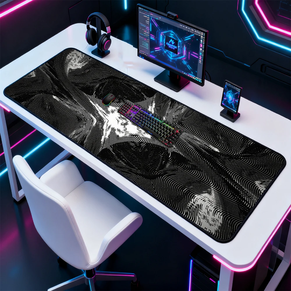 Contour Mouse Pad Gaming Laptop Extended Desk Mat Geometric 180x60 Non Giant Slip Mousepad Smooth Mats Accessories