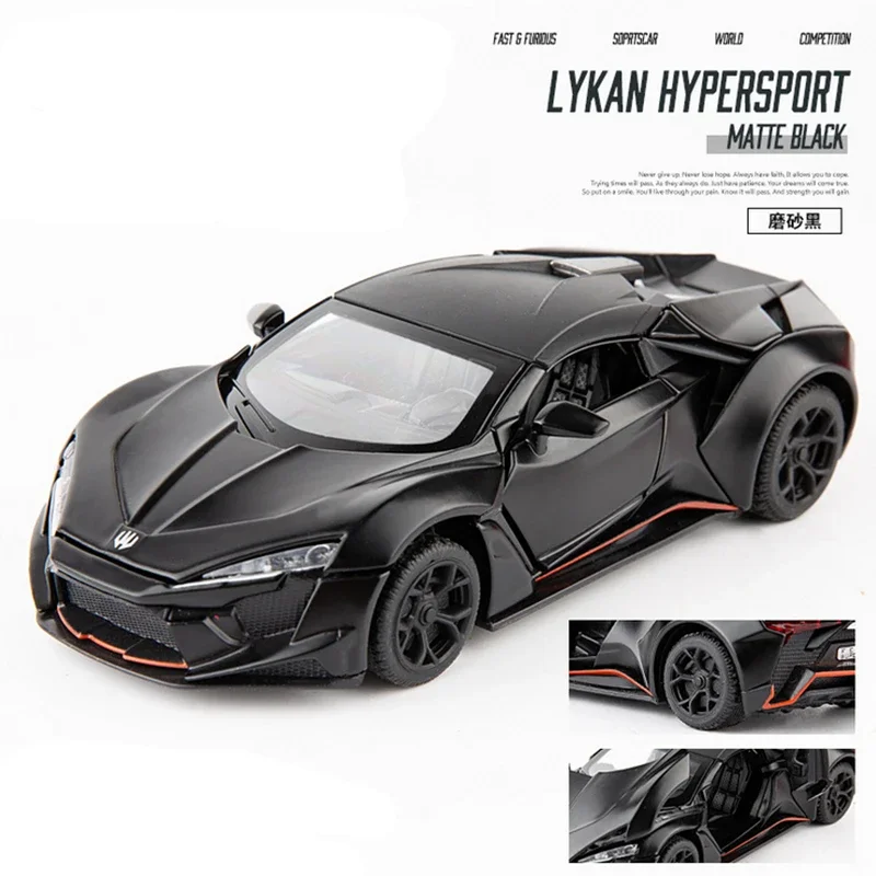 1:32 Met Motoren Lykan Fenyr Supersport Sportlegering Automodel Diecasts & Speelgoedvoertuigen Model Speelgoed Auto Metalen Collectie