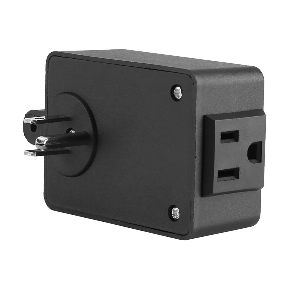 Plastic Variable Speed Controller Compact Black Fan Speed Controller LED Voltage Display Pointer Display