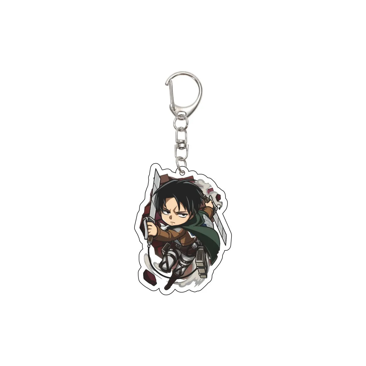 55MM Anime Attack on Titan Schlüsselanhänger Eren Jaeger Mikasa Ackerman Armin Arlert Hange Zoe Schlüsselanhänger Weihnachtsgeschenke