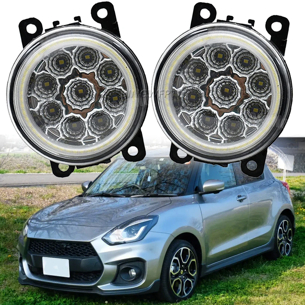 High Quality Left + Right Fog Light Angel Eyes For Suzuki Swift Sport 2007-2015 2016 2017 2018 2019 2020