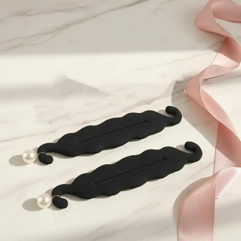 1 Pieza de Molde para Moño de Cabello de Espuma con Perlas, Anillo Grande de 10 cm de Alta Densidad para Peinados Diarios, Fiestas, Bodas, Bailes y Estilo de Cabello de Bailarina