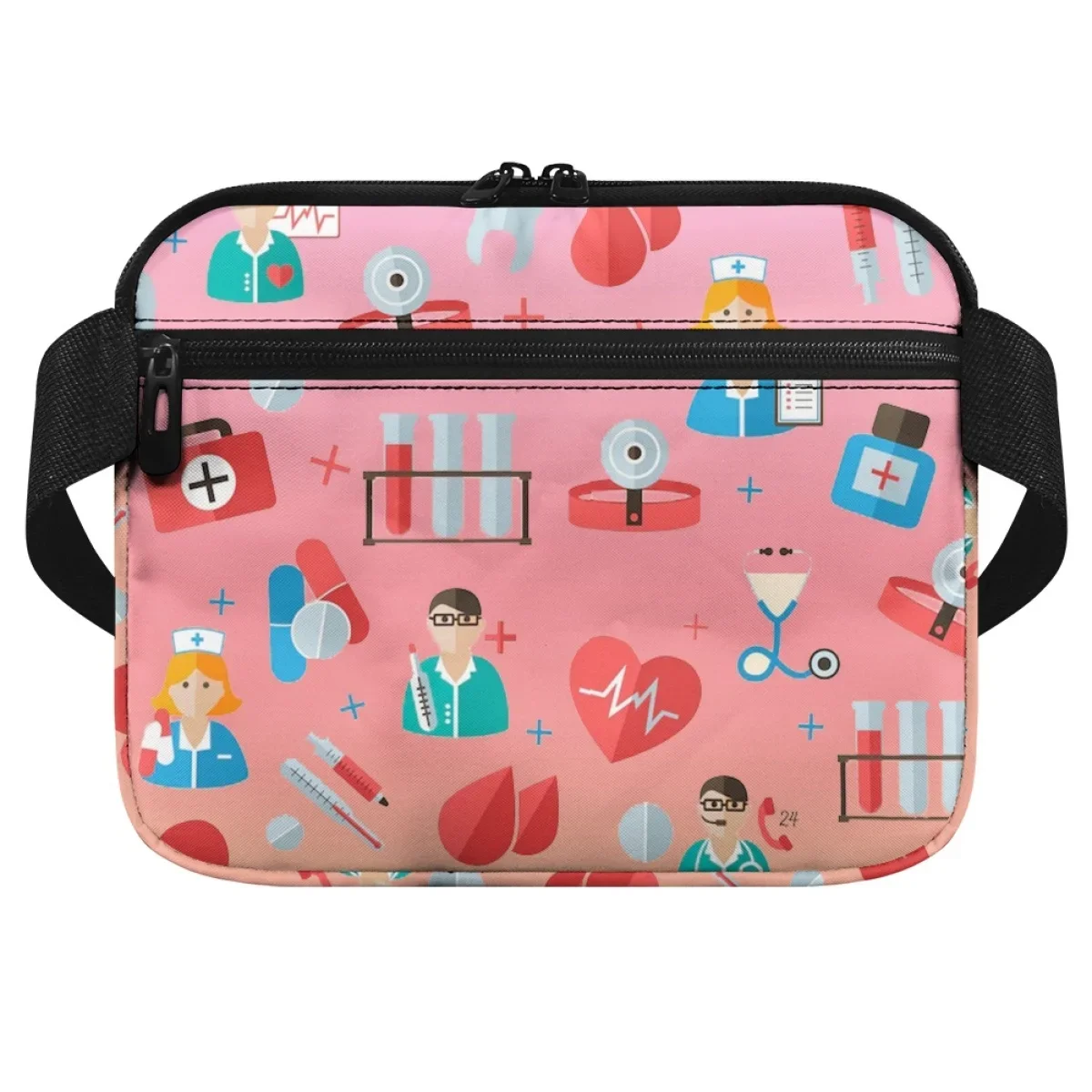 Bolsa médica feminina para estetoscópios, enfermeira Fanny Pack, trabalho hospitalar cinta ajustável da cintura, bandagem Scissor Belt Bag, prático