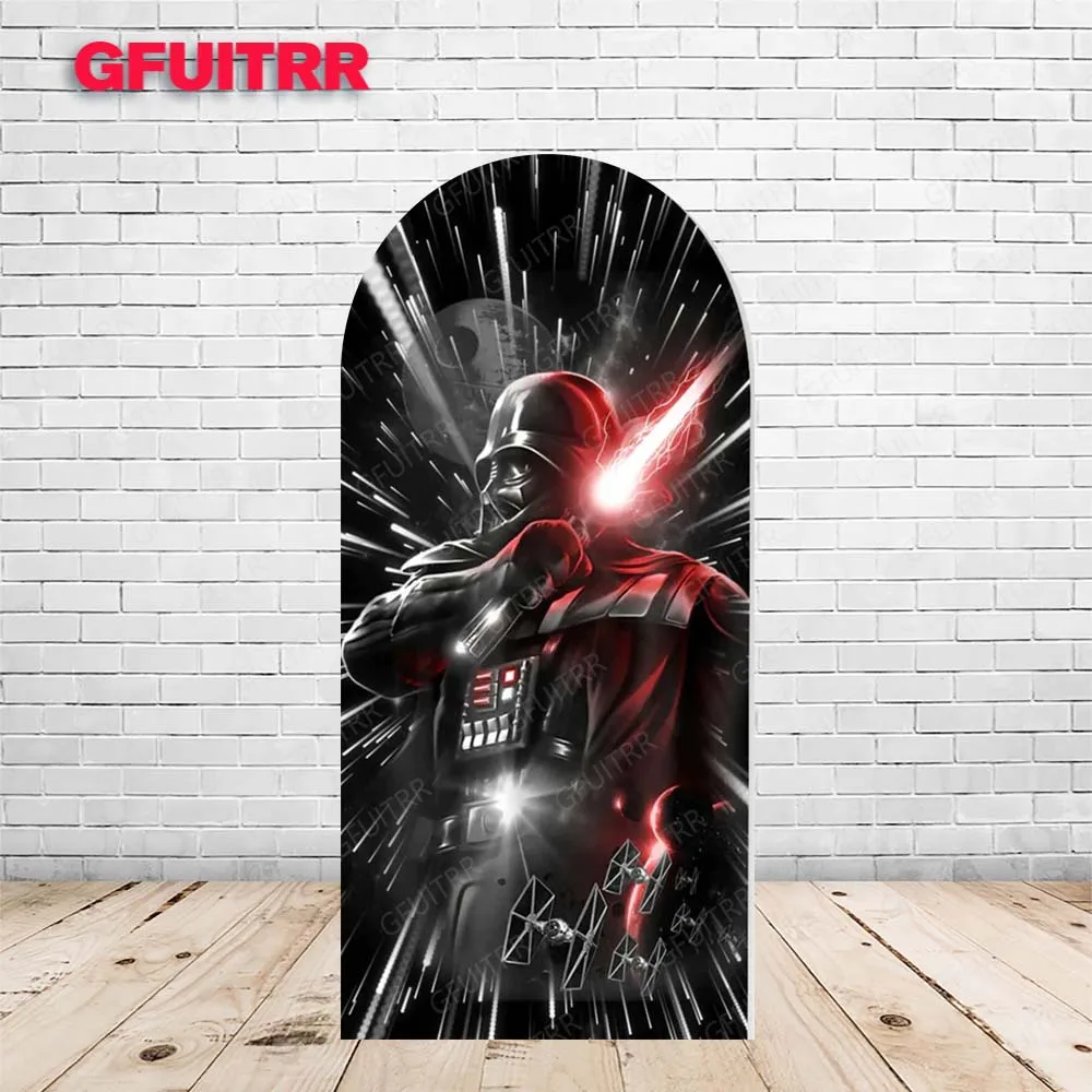 Star Outer Space Galaxy Wars Backdrop Arch Birthday Decoration Party Photography Background Doubleside Fabric Photo Prop