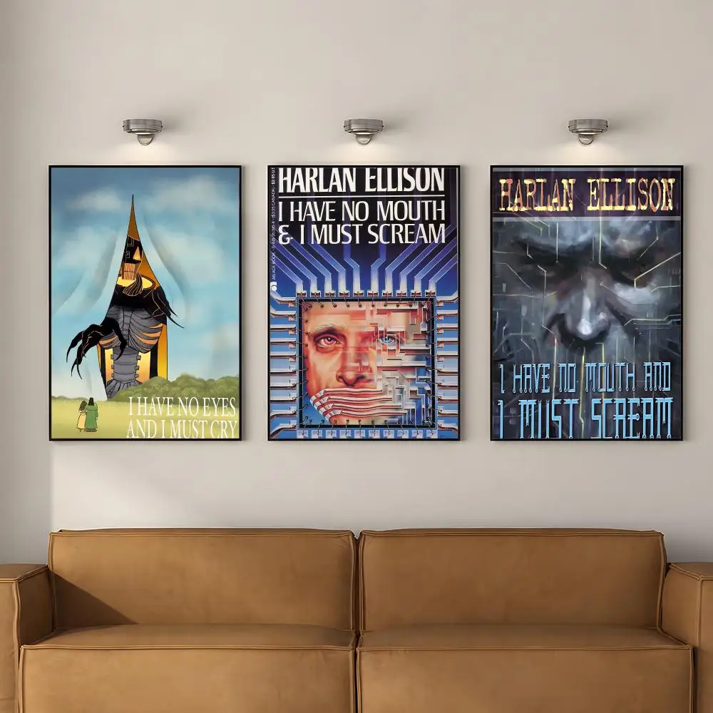 Game I Have No Mouth and I Must Scream Poster PP Self Adhesive Decorative Poster Waterproof Waterproof for Apartment Bedroom