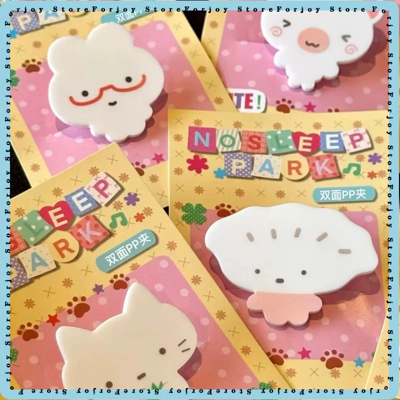 Cute Cartoon Acrylic Clip Double Side Printed Pp Clip Decorative Clamp For Notebook Paper Photo Stationery Office Supplies