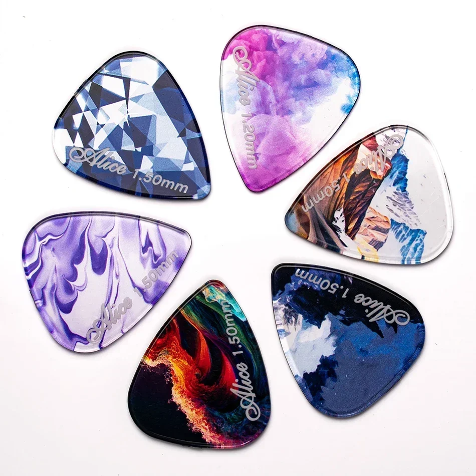 Alice AWR-10/20HR(FAN1) Guitar Picks 0.71-1.50mm Fantasy Dreams Series Printed Picks Modified Polycarbonate Guitar Accessories