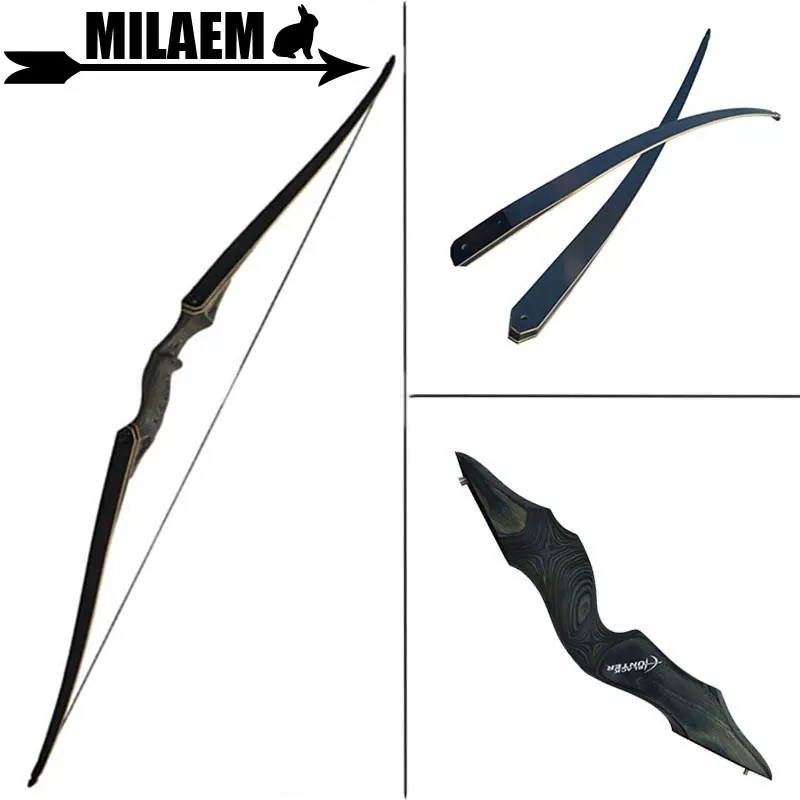 30-60lbs 60 zoll Bogenschießen Recurve Bogen Longbow Takedown Bogen Laminat Bogen Gliedmaßen Links/Rechts Hand Jagd Schießen Zubehör