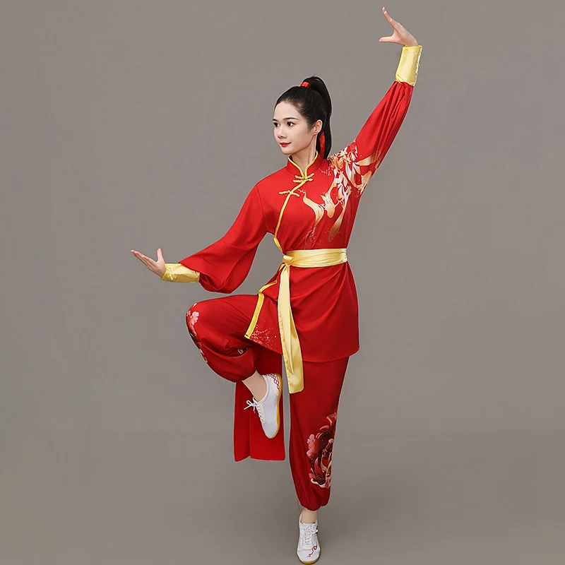 Unisex Adults Chinese Style Martial Arts Performance Wear Dragon & Lion Dance Drumming Suit for Classical Dance Stage Performanc