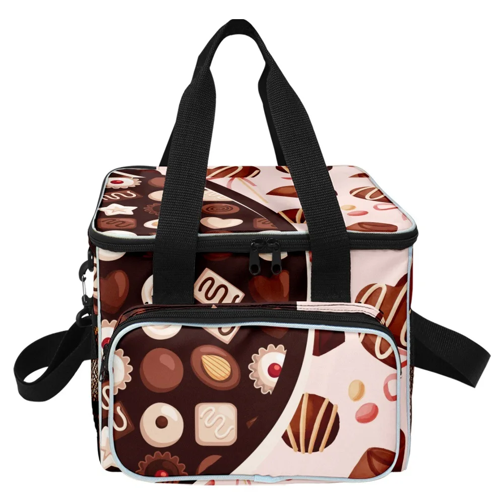 

Trendy Youthful Home picnic Crossbody Desserts More Big Lunch Bag 3D Printed Thermal insulation Food Handbags Ice Bags