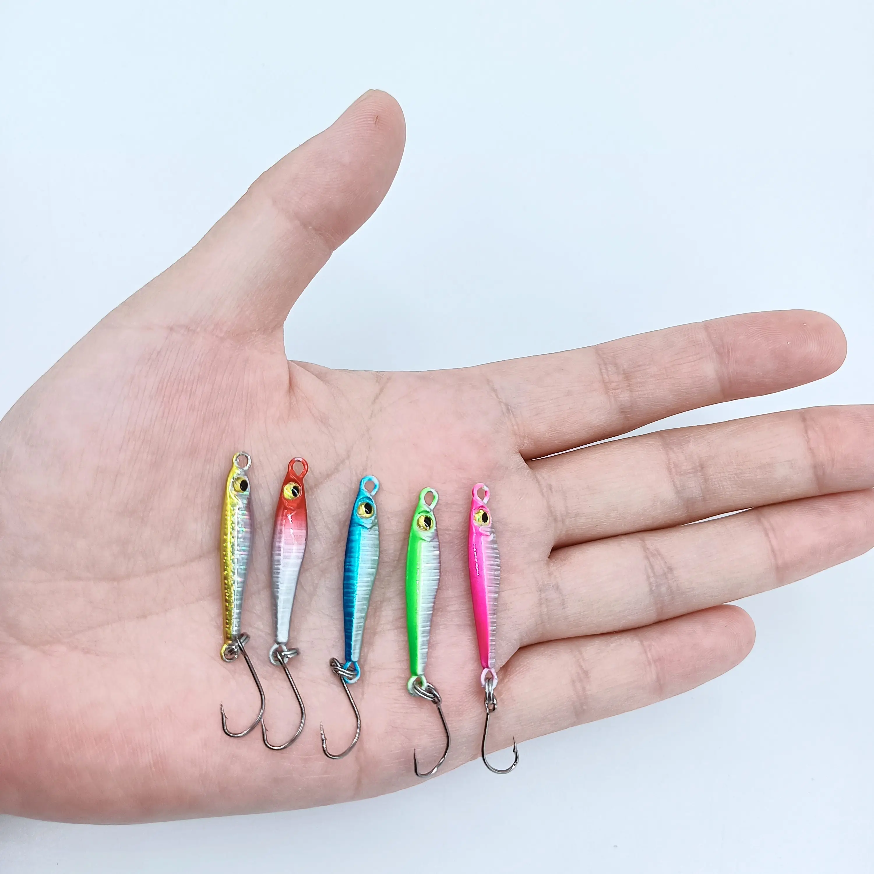 DUODUOYU 1PCS Mini Jig Angeln Lockt 3,5g/6g Harte Künstliche Bionik Köder kleine fisch Einzel Haken jig Stream Forelle köder pesca – Detail 9