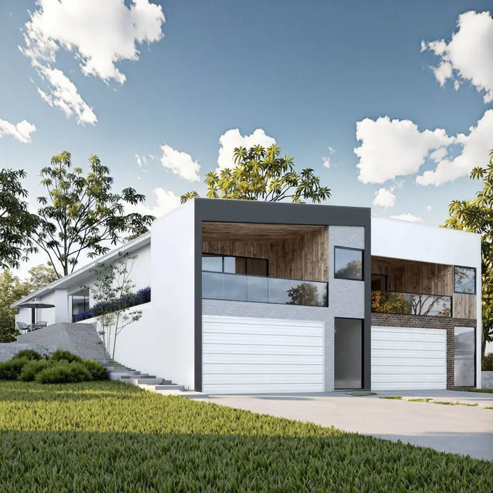 Prefab 4 Bedroom Luxury Light Steel Frame Villa Casa 2 Storey Modern Design Prefabricated House