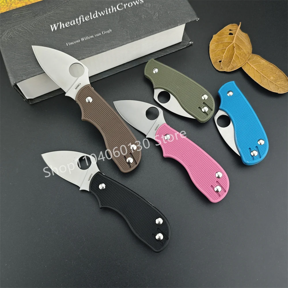 High Quality C154 MINI Pocket Folding Knife Nylon Fiber Handle EDC Outdoor Tactical Defense Tool Hunting Camping Survival Knives