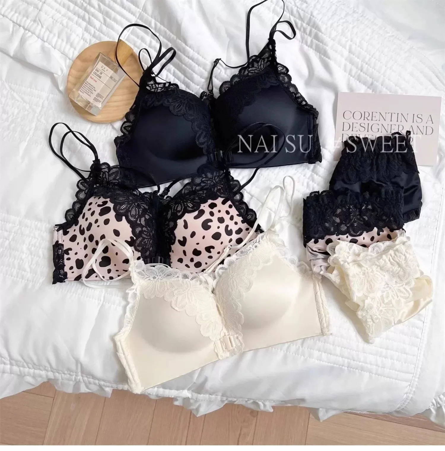 Bra ขอบเหล็กหนาเซ็กซี่ด้านหน้า Bra Lace Back ชุดชั้นในสตรีชุดชั้นในสตรีชุดชั้นในสตรีชุด