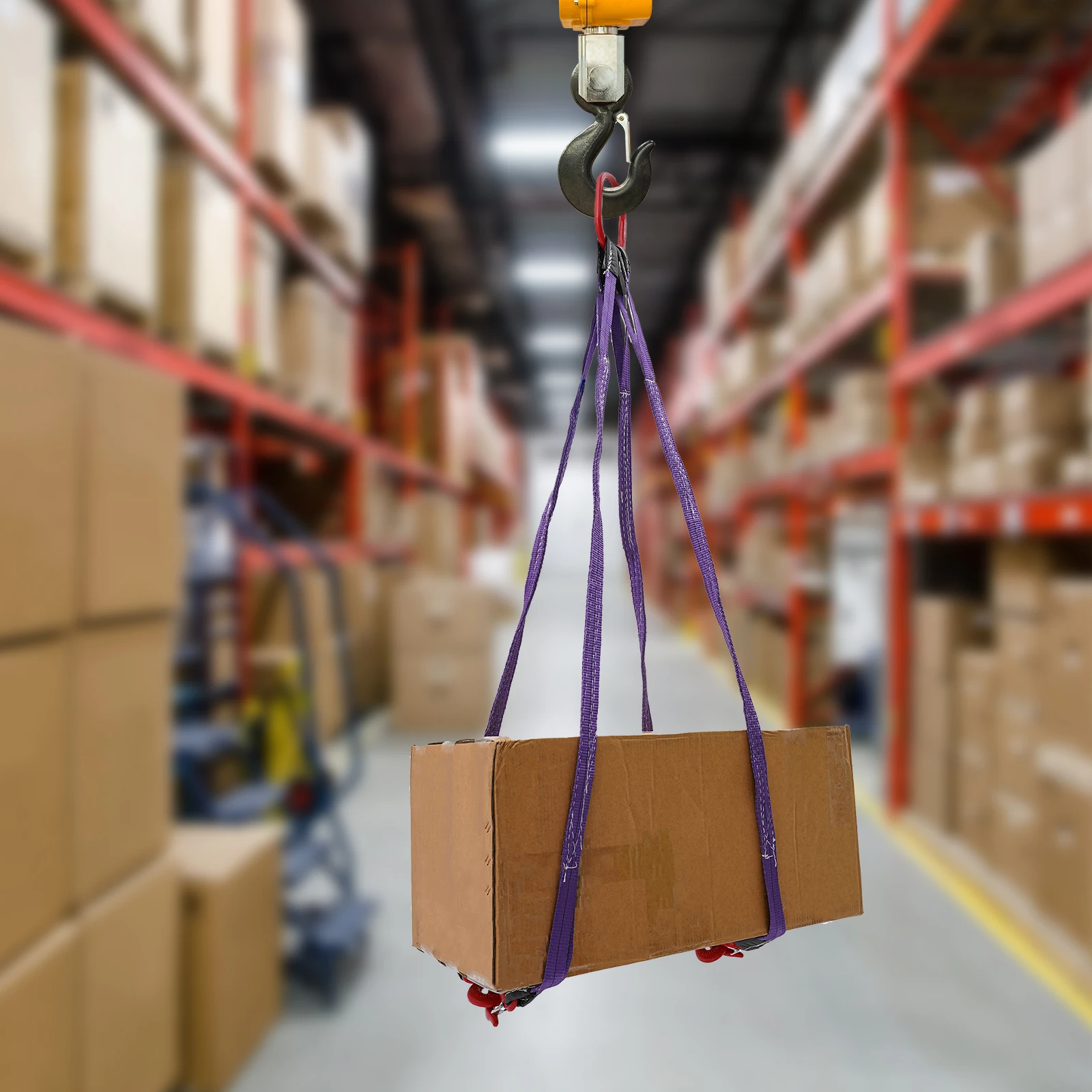 

3T Chain Sling with 4 Hooks - 9.84ft Chains, 6613.87lbs Capacity - Ideal for Heavy Load Lifting, Construction & Industrial Use