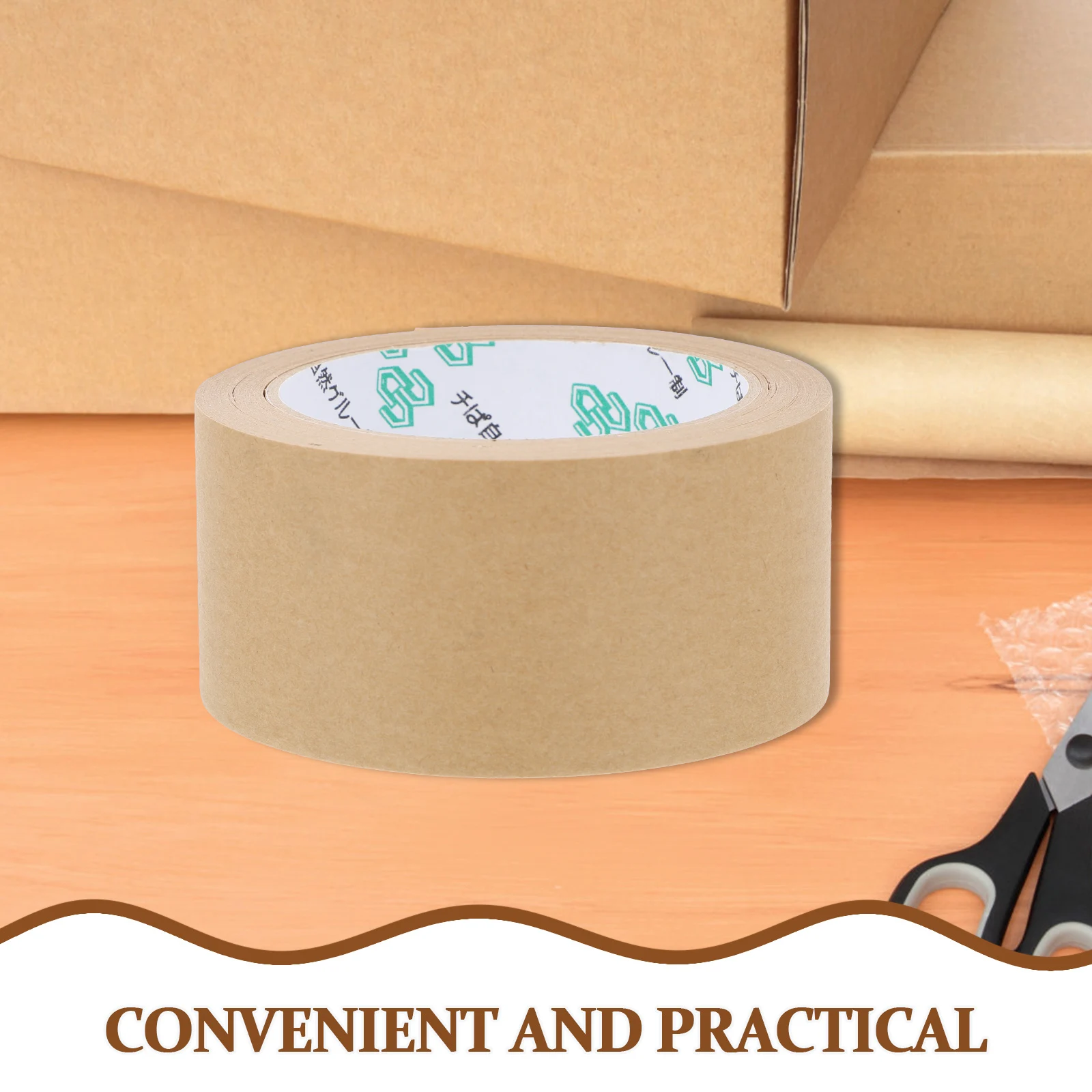 

2 Pcs Kraft Paper Tape Pasting Water Activated Gummed Writable Sealing White Packing Dirt Prevention