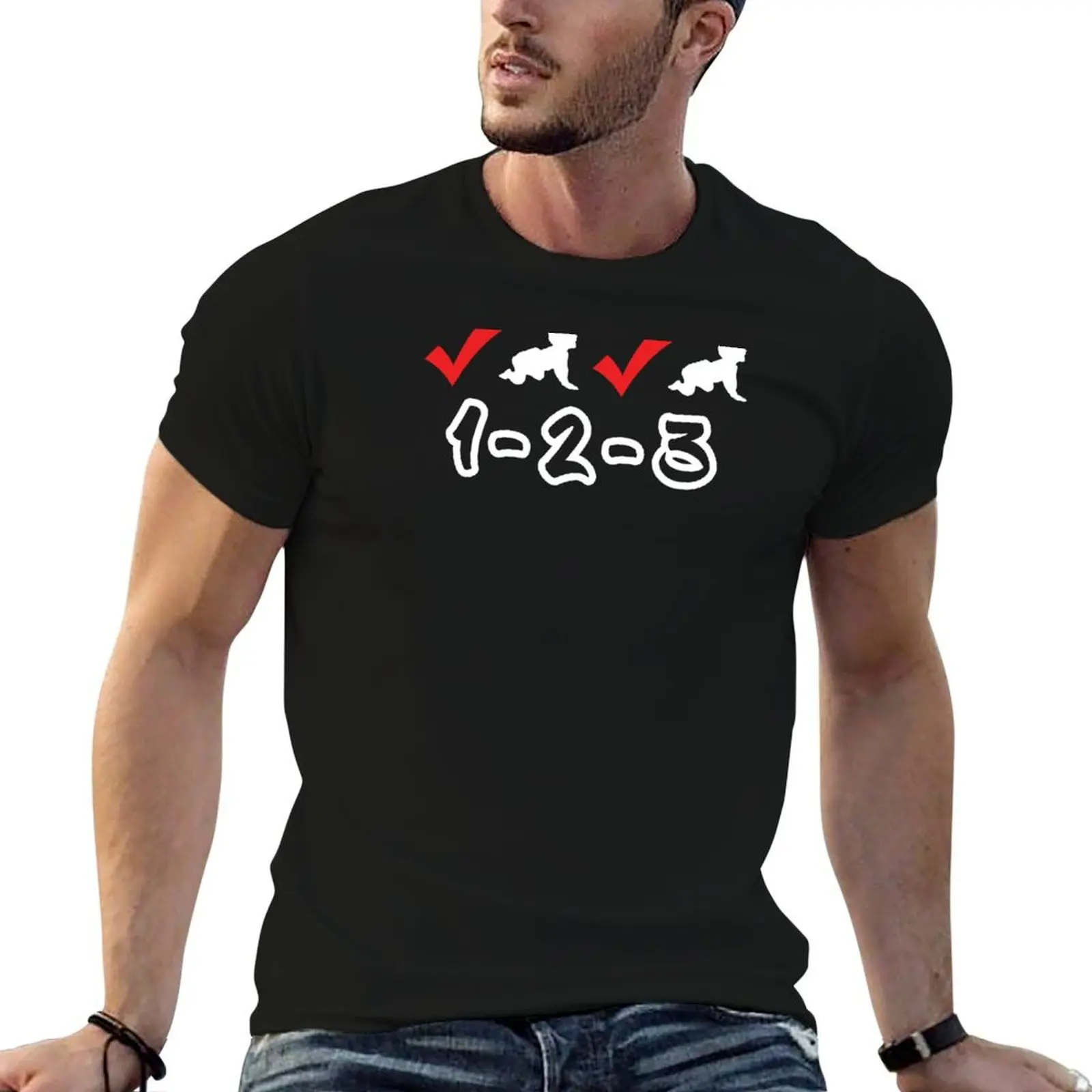 Check Baby Check Baby 1-2-3 T-Shirt t shirt personalised t shirts for man graphic vintage funny t shirts man T-shirt