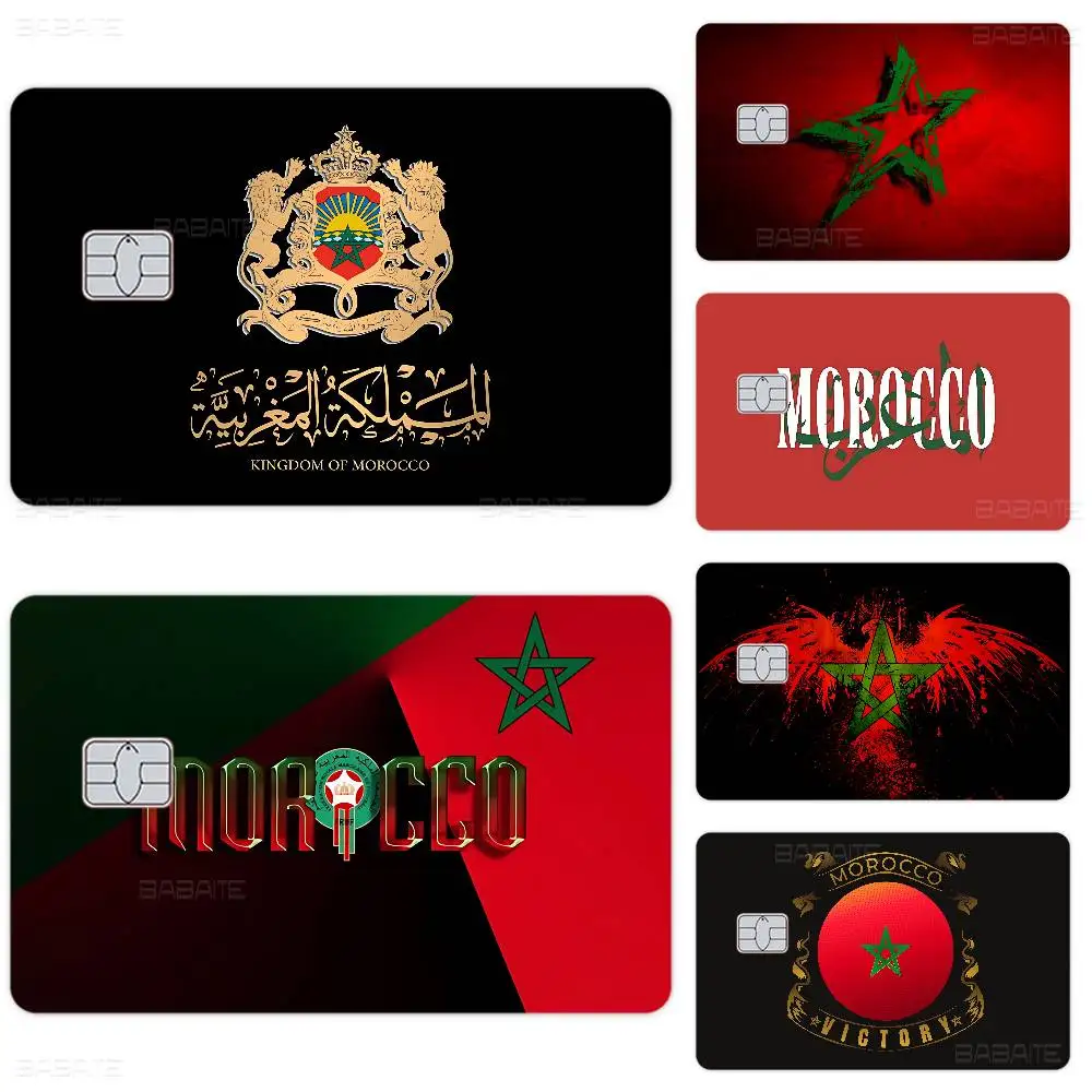 المغرب خريطة العلم 100٪ حار بيع أمين الائتمان الخصم البنك بطاقة حافلة بطاقة فيلم الجلد ملصق #4