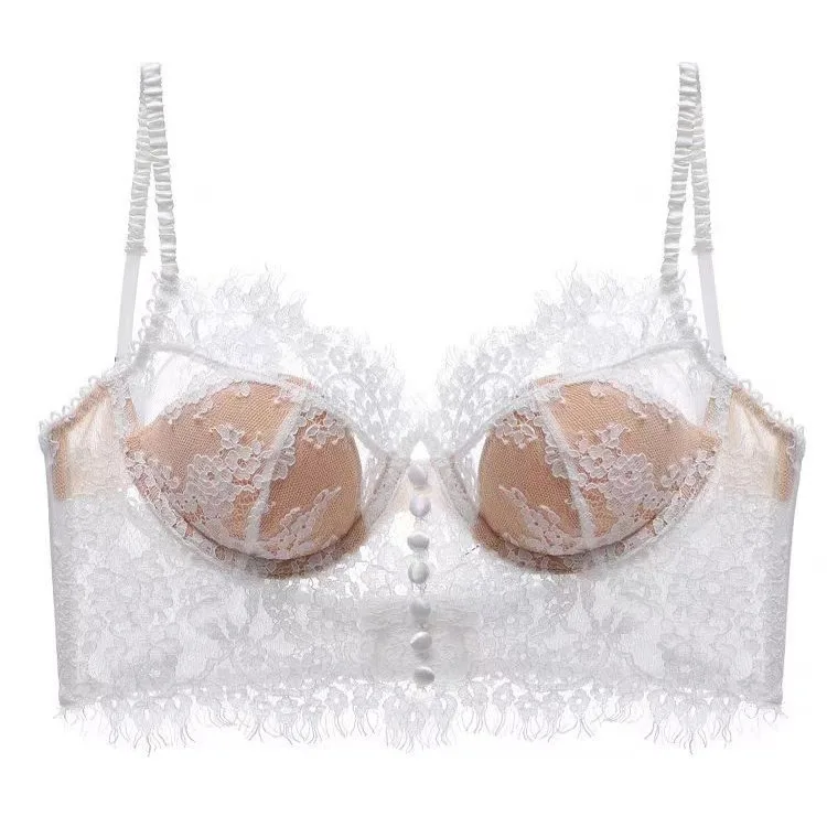 New French lace thin braset soft steel rims show small female sexy pure desire to sling bra