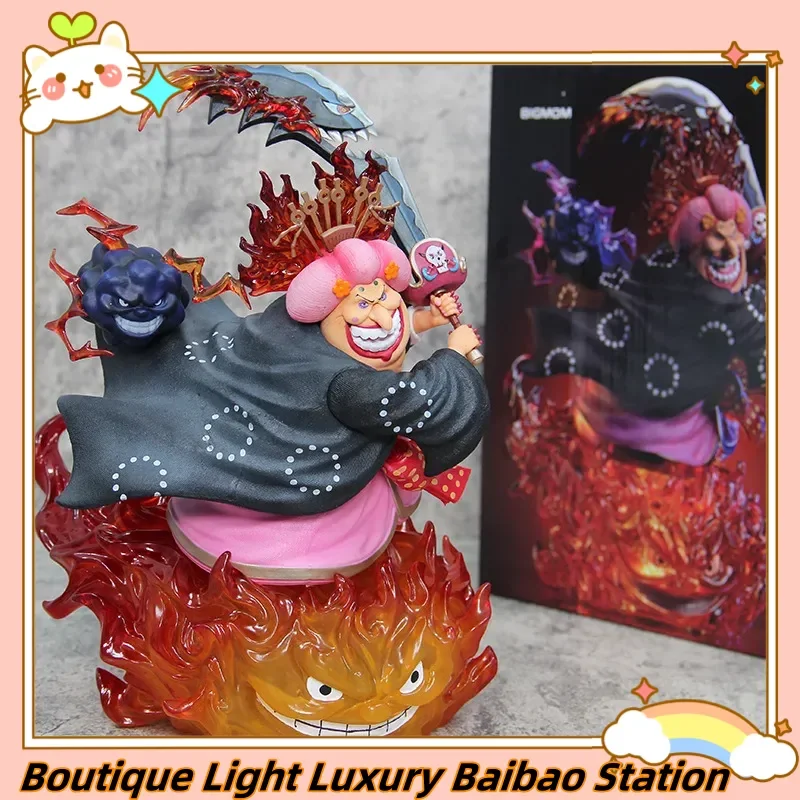 One Piece Quattro Imperatori Grande Mamma Charlotte Linlin Anime Action Figure 26 cm Ornamento da collezione Gk Statua Giocattolo Modello per i fan
