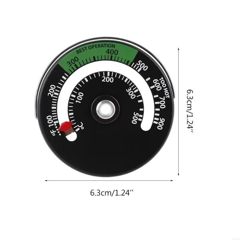 H58B Fireplace Stove Thermometer Temperature Monitor for Oven Thermometer Temperature Gauge Increase Efficiency Tool