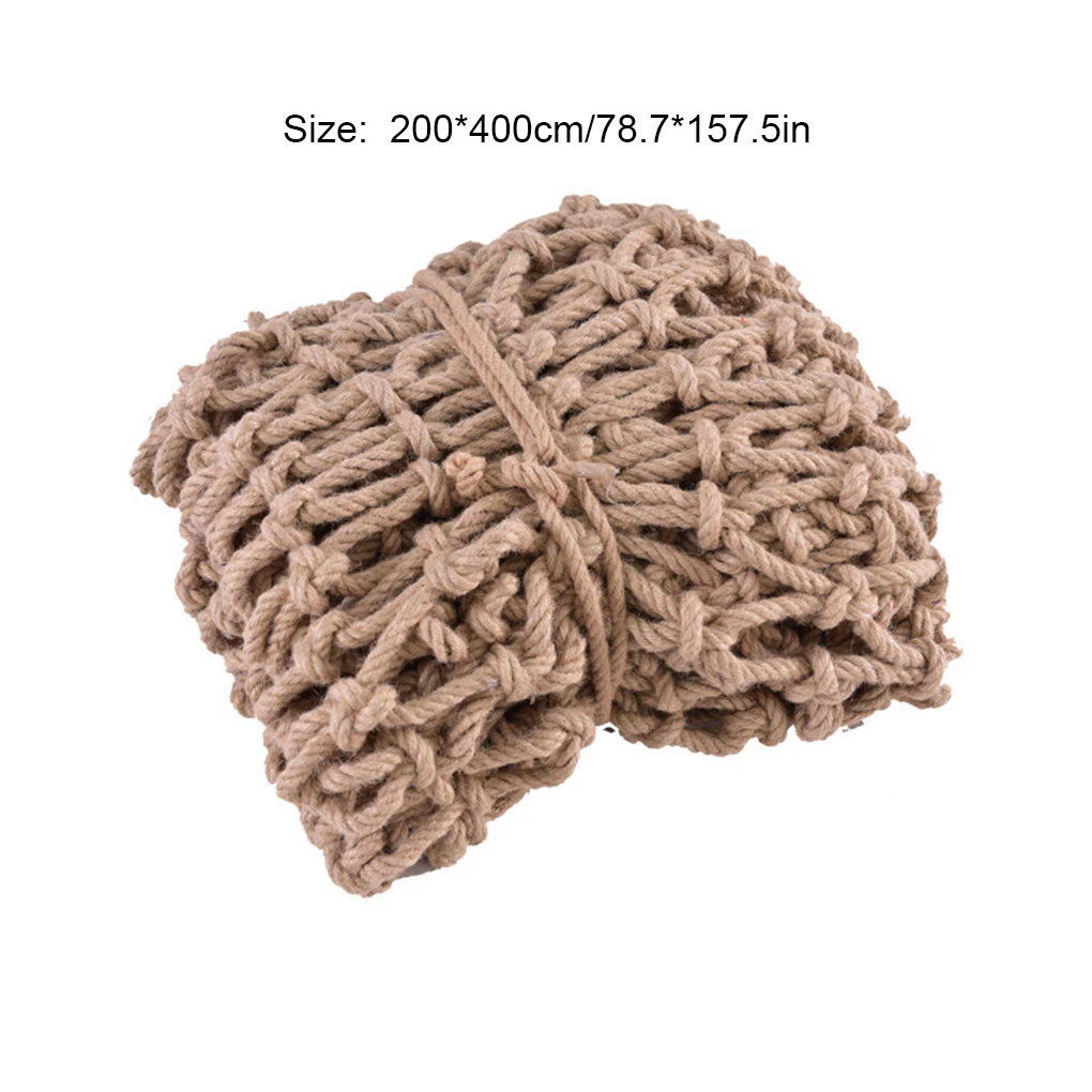 

2mX4m ручная работа, джутовая веревочная сетка, защитная сетка для лестницы, защитная сетка для детей, сетка для восхождения, украшение дома, потолочная сетка для поддержки растений