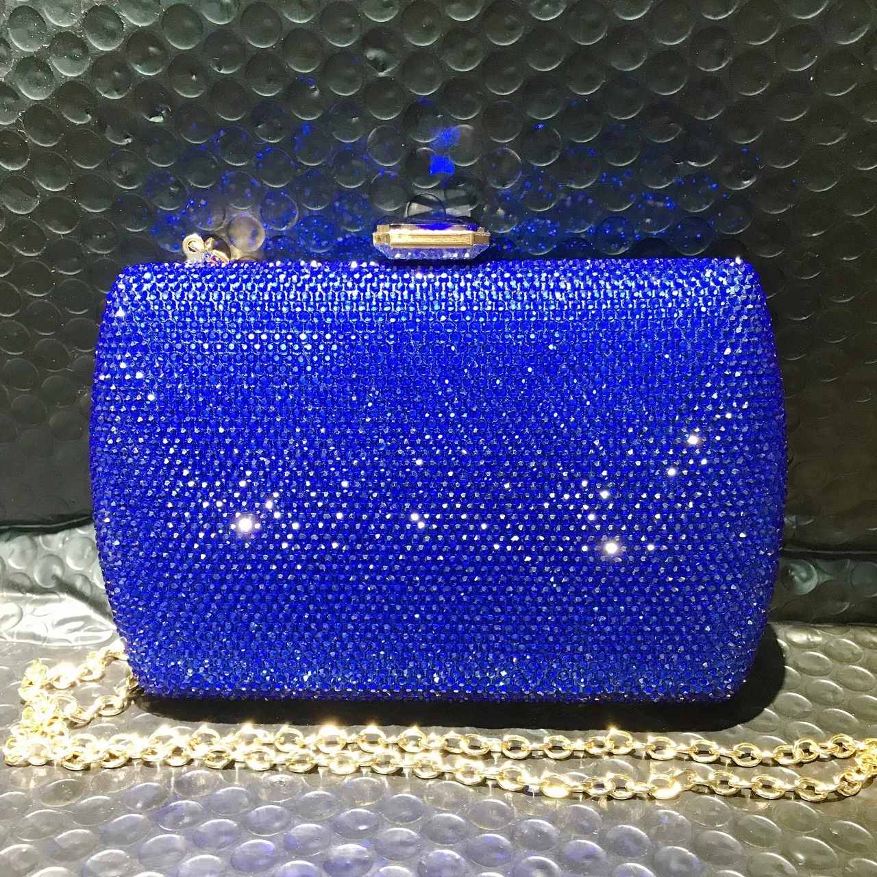 18x11.5CM Style Rhinestone Flap Bag Cosmetic Bag Horizontal Section Flap Solid Color Full Diamond Dinner Clutch Bag A7673