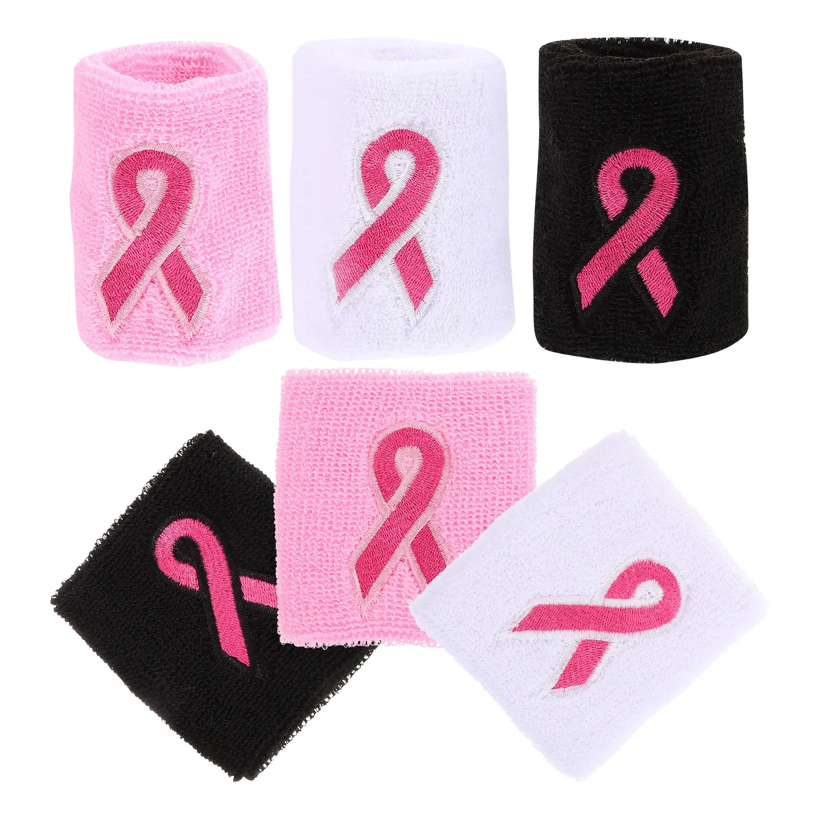 

6pcs Elastic Wristbands 3 Pairs Sports Wrist Braces Sweatbands Football Workout Exercise Support Breathable Wrist Protector