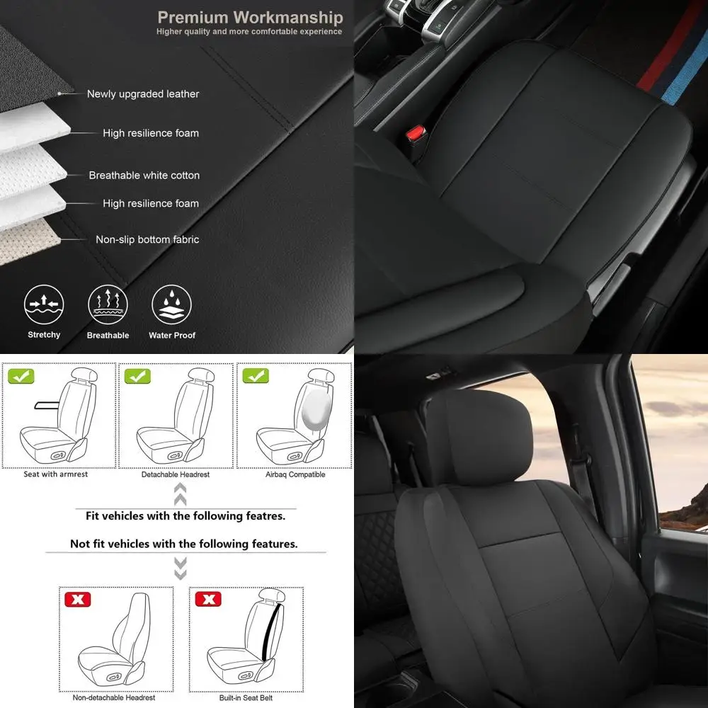 

Чехол на переднее автомобильное сиденье по индивидуальному заказу, подходит для Chevy Silverado 1500 2500 3500, защитные чехлы для сидений грузовиков, искусственная кожа (черный), 2 шт.