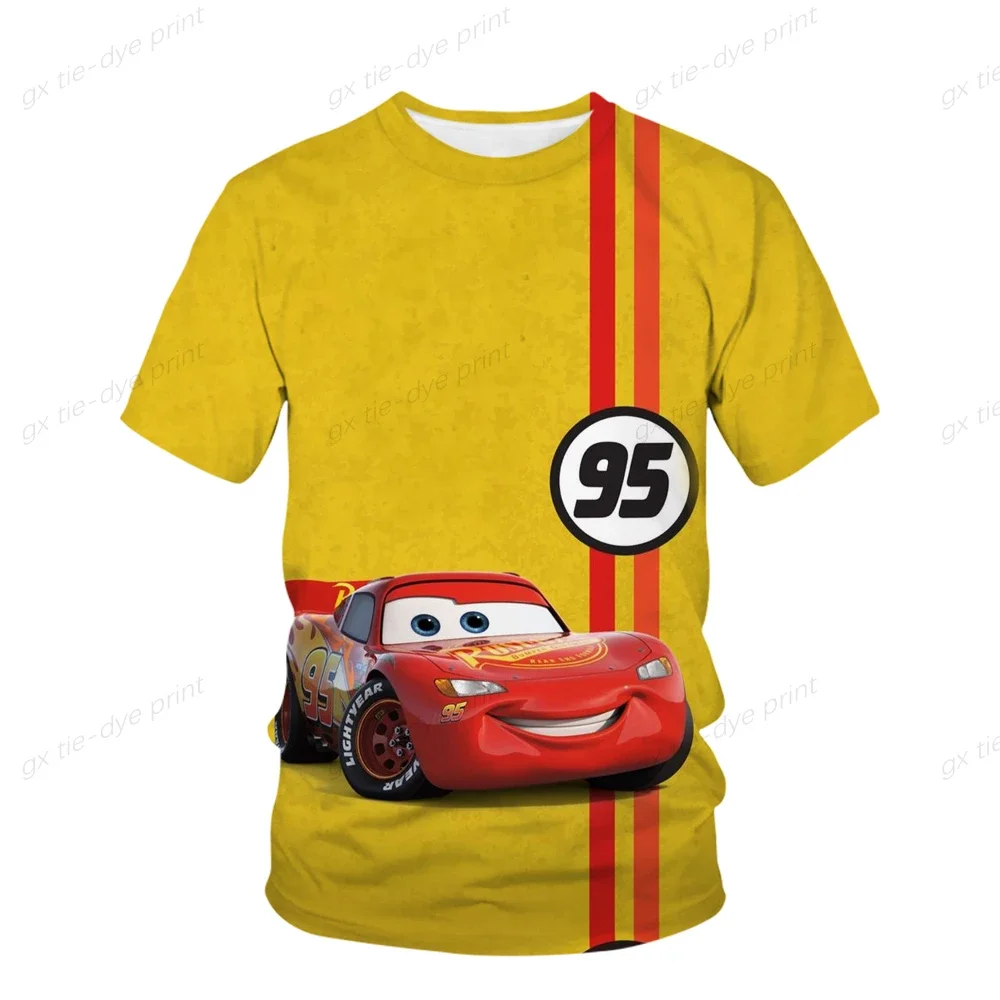 Disney Cartoon 3d vestiti camicia Pixar Car Lightning Mcqueen bambini bello Quick Dry Top Girl Boys 3-14 anni t-Shirt