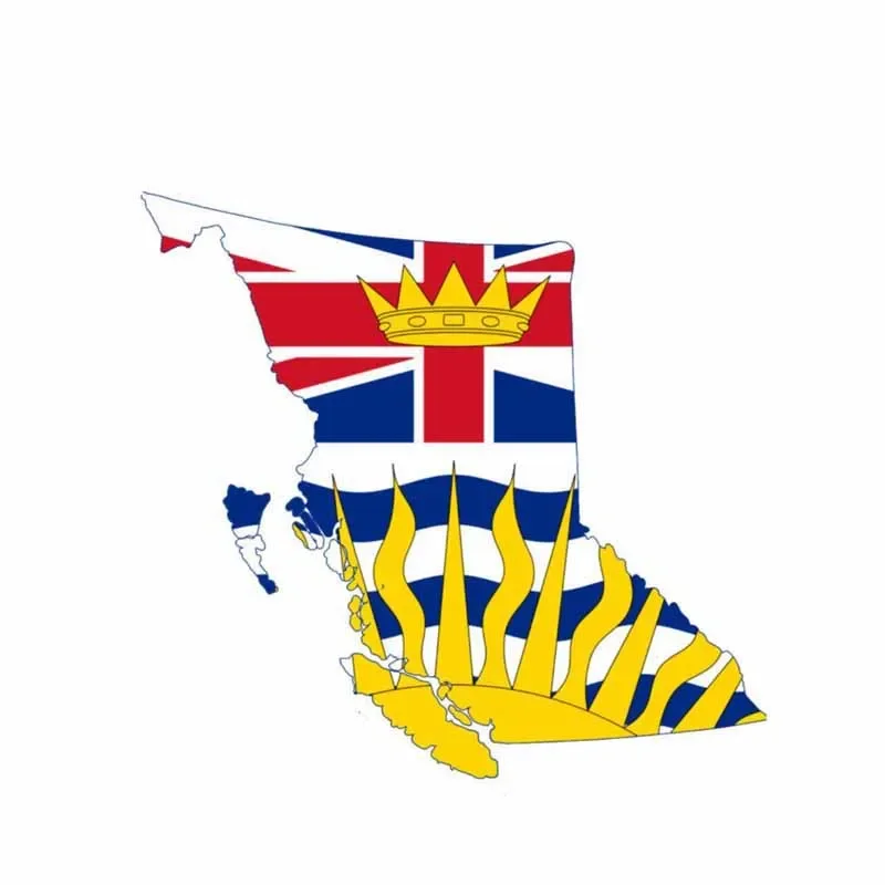 

Personality British Columbia Canada Car Sticker Flag Map Decal