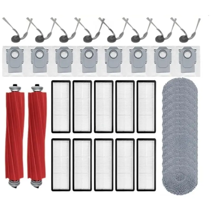 

AEB1-Main Side Brush HEPA Filter Mop Cloth Dust Bags For Roborock QR 798 / QR 598 / QV 35A Vacuum Cleaner Parts