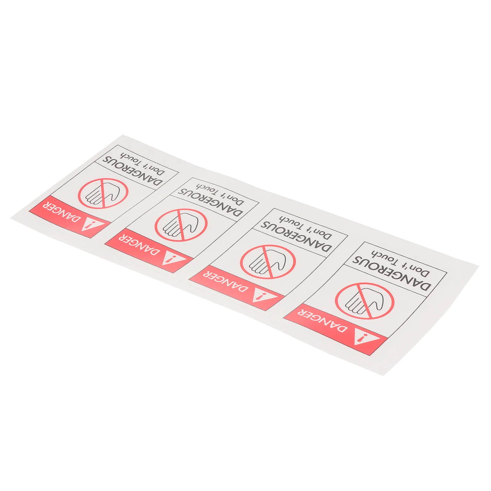 

4 Pcs Safety Label Stickers Warning Sign Keep off Touch Caution Pp Synthetic Paper Do Not Electrical