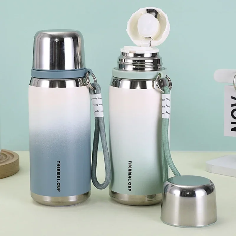 

Stainless Steel Vacuum Bottle Leak-proof Large Capacity Water Bottles Outdoor Portable Sport Vacuum Flask 600/800ML Coffee Cups