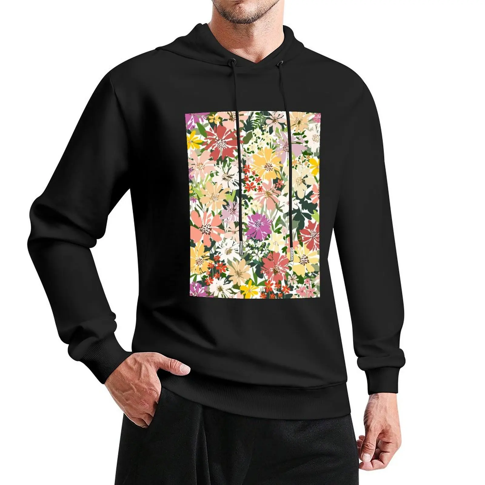 

Modern Floral Illustration, Flowers art 9 Pullover Hoodie male clothes men's hoodies