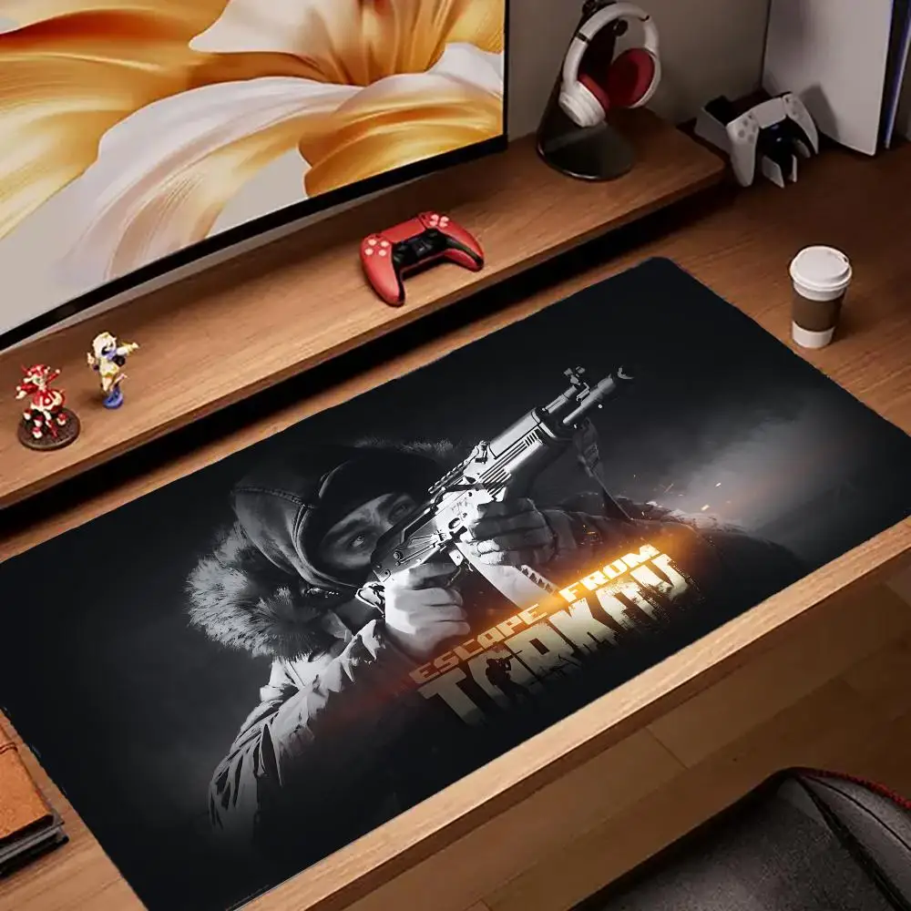 Gamer Escape from Tarkov Mouse Pad Tapetes de Mesa Teclado, Borracha Kawai, Tapete de Mesa Antiderrapante, XXL90x40cm