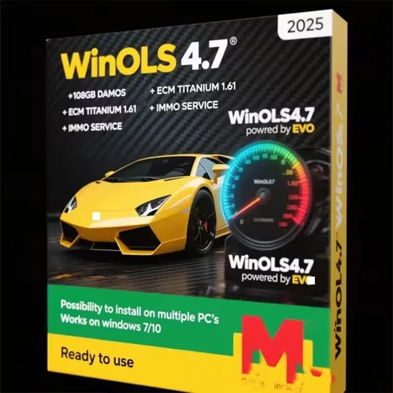 

Newest ECU Programming Tool with Winols 4.7 Software 93GB Damos Files ECM Titanium 26100 Immo Service Tool V1.2 And Install Vide
