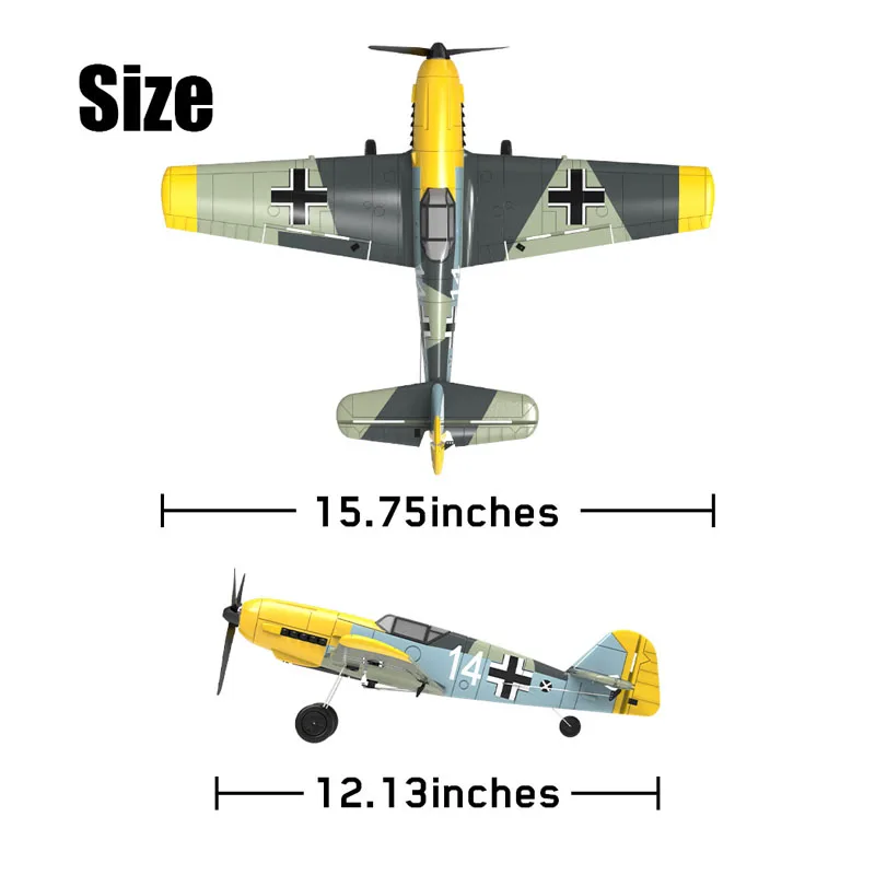 Nowy niemiecki myśliwiec symulacyjny Bf-109 ze stałym skrzydłem Model szybowca zdalnie sterowana Epp początkujący samolot na świeżym powietrzu Model